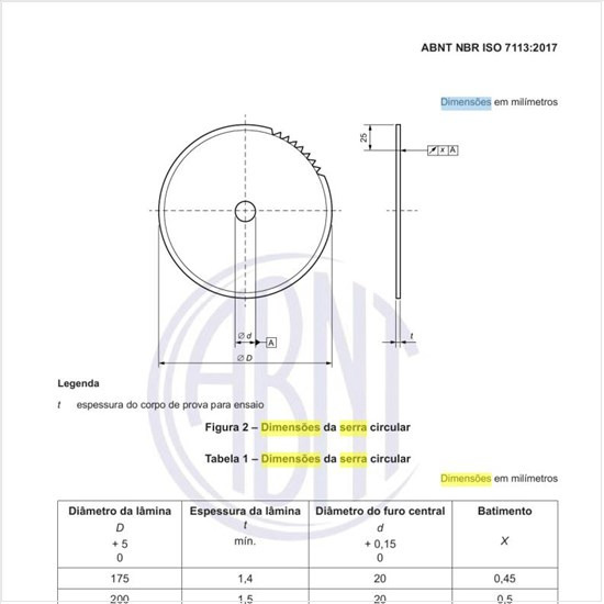 Quais são as dimensões da serra circular?
