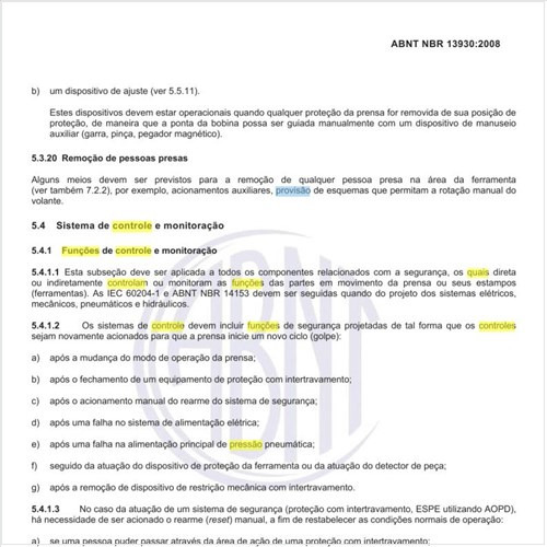 Quais são as funções de controle e monitoração?