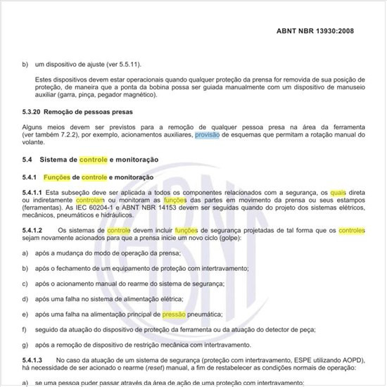 Quais são as funções de controle e monitoração?
