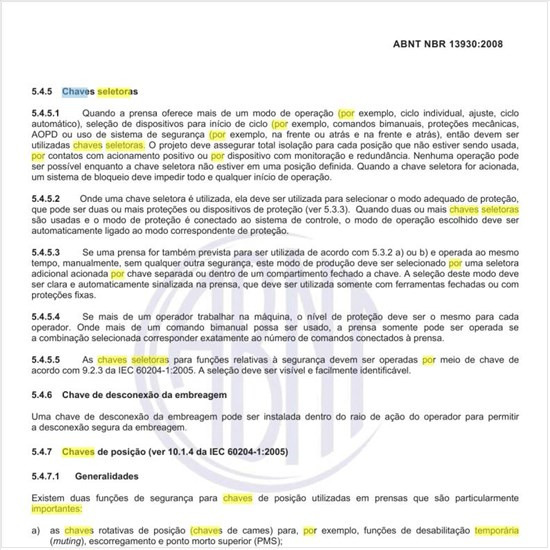 Por que usar as chaves seletoras em prensas?