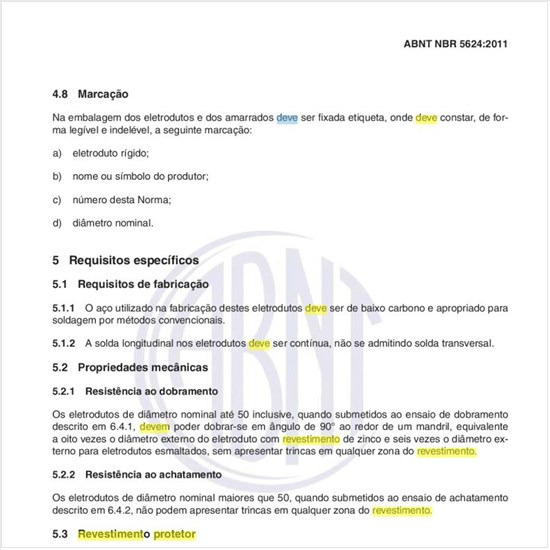 Como deve ser executado o revestimento protetor de zinco?