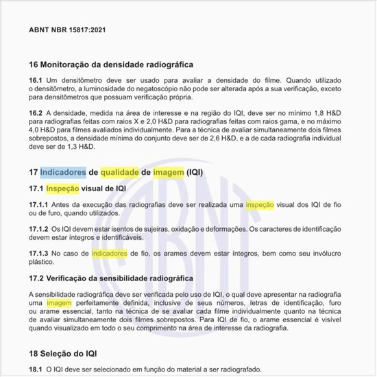 Por que fazer a inspeção dos indicadores de qualidade de imagem (IQI)?