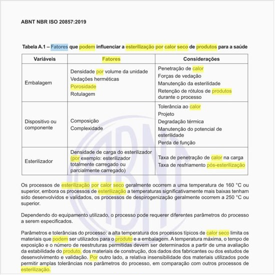 Quais os fatores que podem influenciar a esterilização por calor seco de produtos para a saúde?