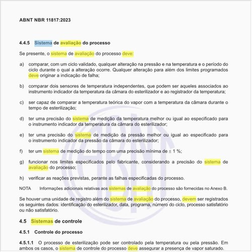 Como deve operar o sistema de avaliação do processo?