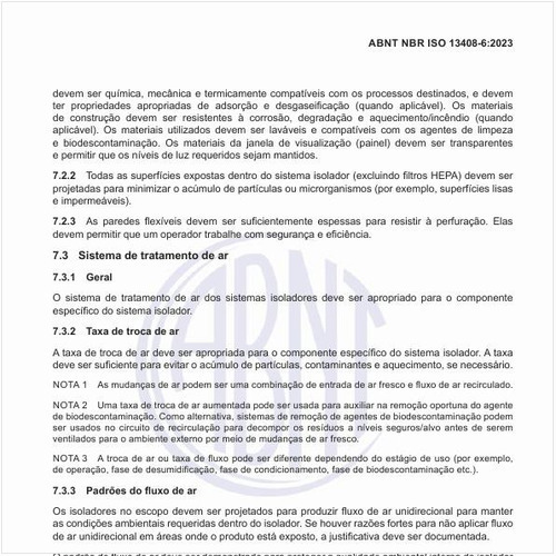 Quais devem ser os padrões do fluxo de ar?