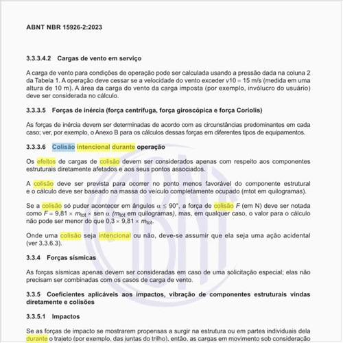 Quais os efeitos da colisão intencional durante a operação?