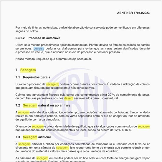 Como deve ser feita a secagem artificial?