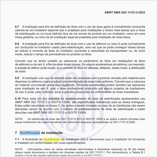 Qual a finalidade da qualificação da instalação?