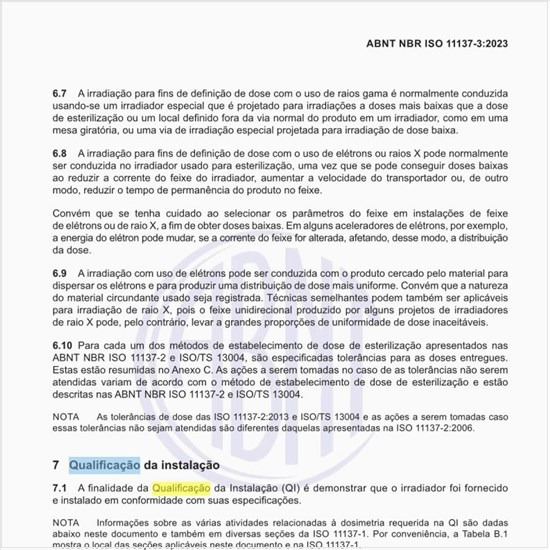 Qual a finalidade da qualificação da instalação?