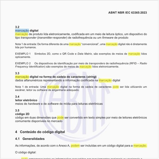 Como pode ser definida uma marcação digital?