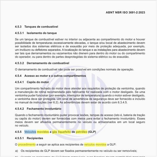 Quais os procedimentos para os veículos movidos a gás liquefeito de petróleo (GLP)?