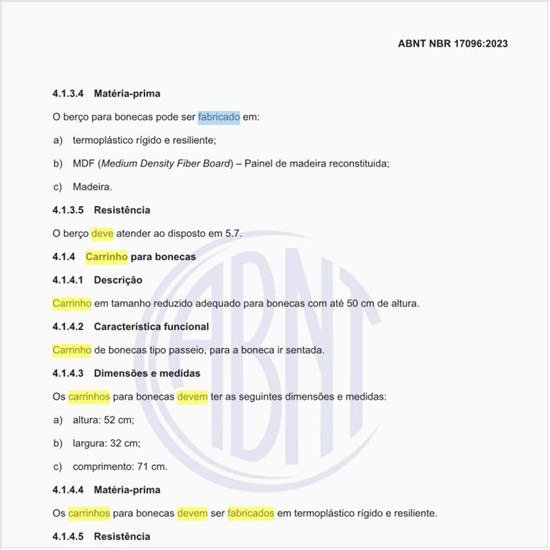 Como deve ser fabricado o carrinho para bonecas?