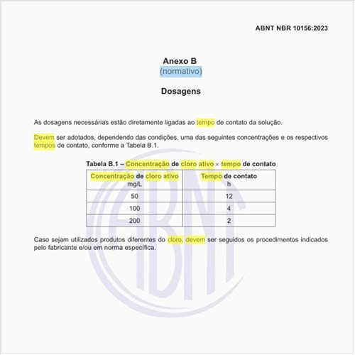 Qual deve ser a concentração de cloro ativo × tempo de contato?