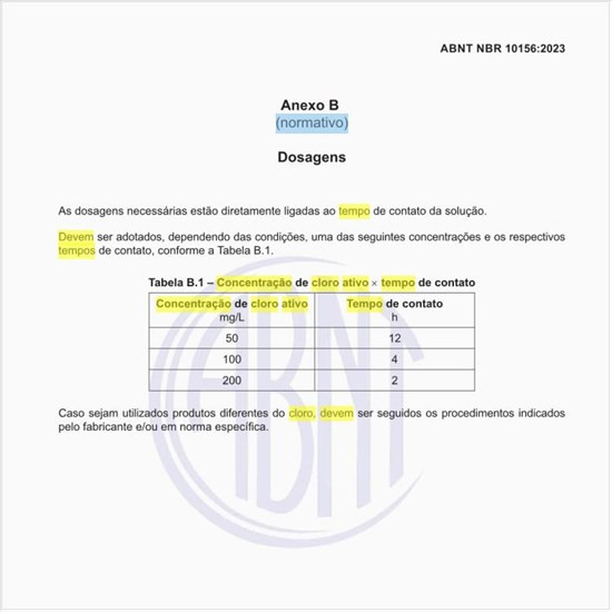 Qual deve ser a concentração de cloro ativo × tempo de contato?