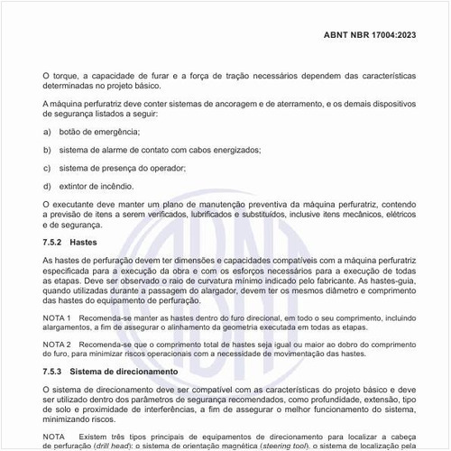 Quais as especificações das hastes?