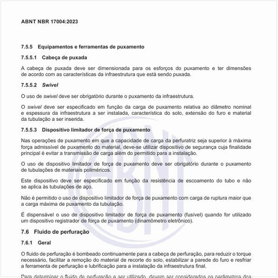 Como deve ser usado o fluido de perfuração?