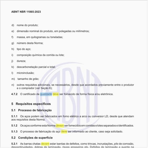 Qual deve ser a profundidade máxima de defeitos?