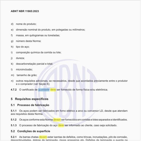 Qual deve ser a profundidade máxima de defeitos?