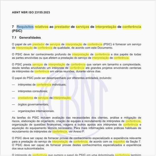 Quais são os requisitos relativos ao prestador de serviços de interpretação de conferência (PSIC)?