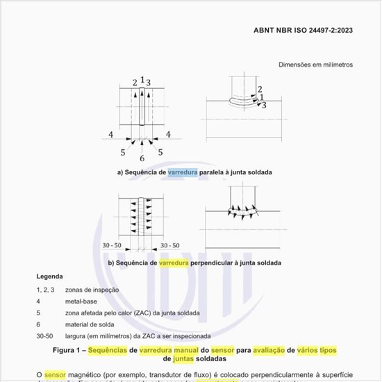 Quais são as sequências de varredura manual do sensor para avaliação de vários tipos de juntas soldadas?
