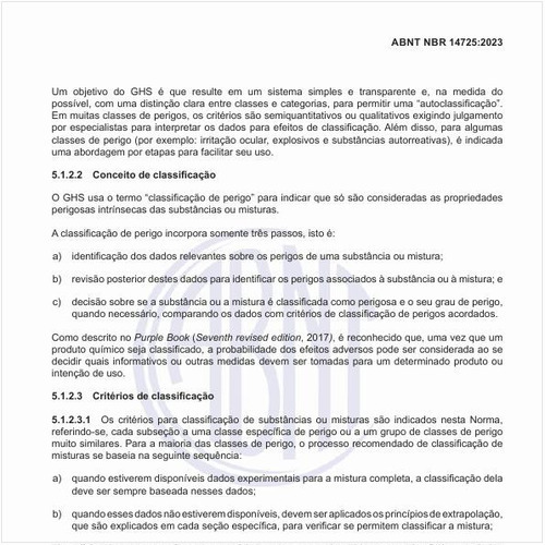 Quais são os critérios para classificação de substâncias ou misturas?