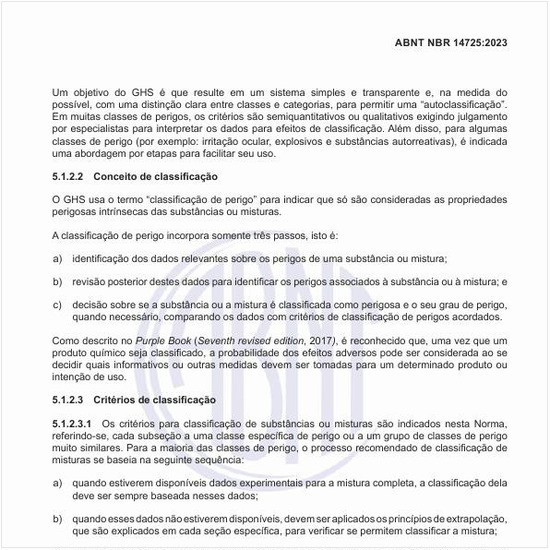 Quais são os critérios para classificação de substâncias ou misturas?