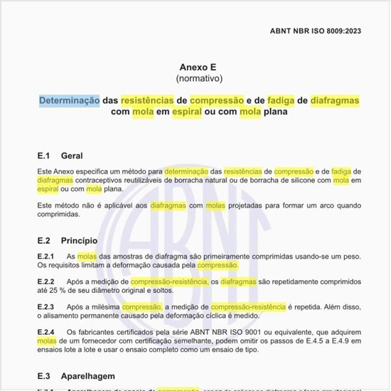Como fazer a determinação das resistências de compressão e de fadiga de diafragmas com mola em espiral ou com mola plana?