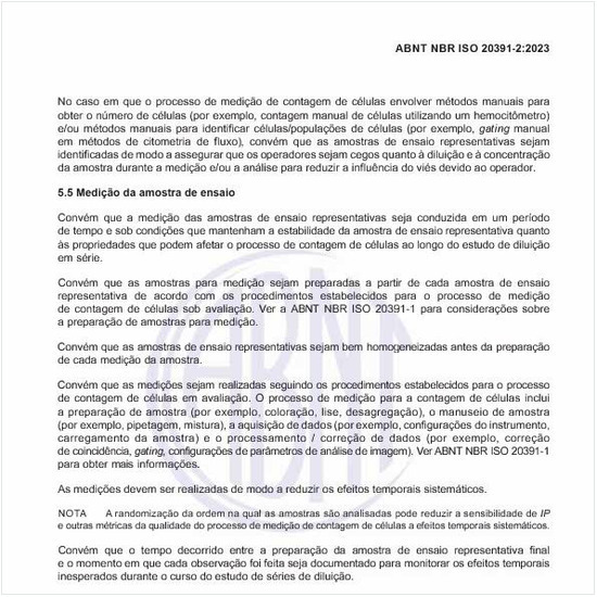 Como conduzir a medição da amostra de ensaio?