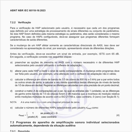 Como fazer a verificação utilizando uma configuração de ganho linear?