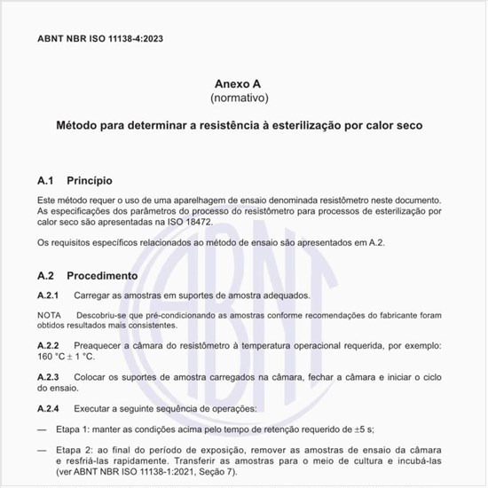 Qual é o método para determinar a resistência à esterilização por calor seco?