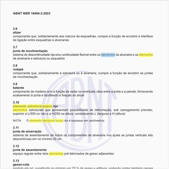 O que representa um elemento estrutural pouco rijo?