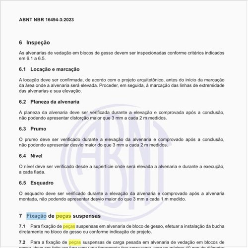 Como realizar a fixação de peças suspensas?