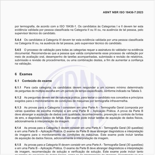 Qual deve ser o conteúdo do exame para os candidatos?