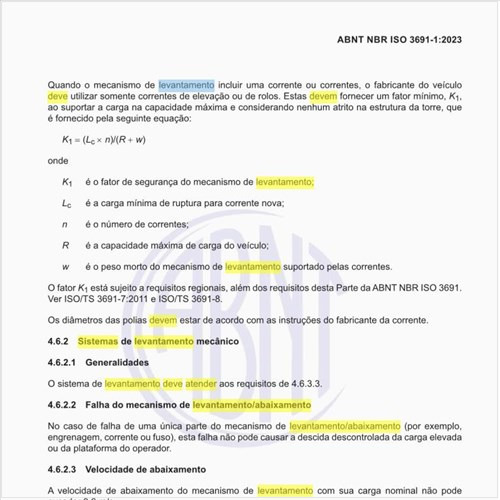 O que deve atender os sistemas de levantamento mecânico?