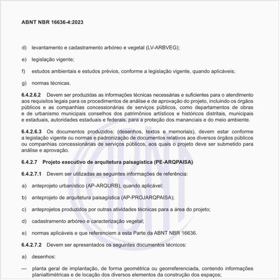 Como deve ser realizado o projeto executivo de arquitetura paisagística?