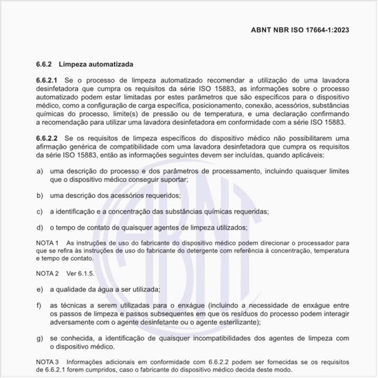 Quais são as informações sobre a limpeza automatizada?