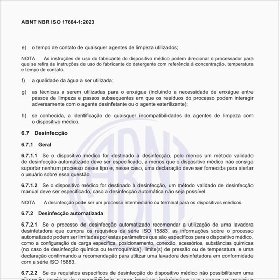 O que deve ser informado sobre a desinfecção automatizada?