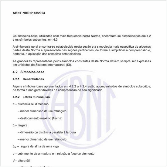 Quais são os símbolos-base usados nessa norma?