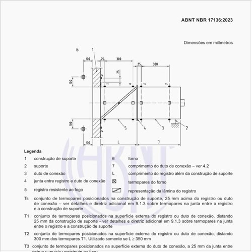 Como devem ser instalados os registros afastados da construção de suporte?