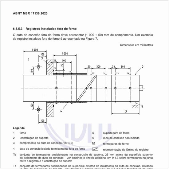 Como devem se apresentar os registros instalados fora do forno?
