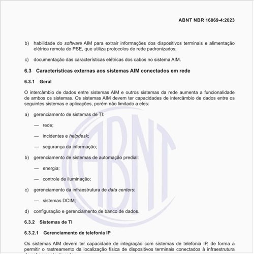 Quais as características externas dos sistemas AIM conectados em rede?