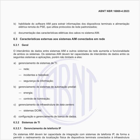 Quais as características externas dos sistemas AIM conectados em rede?