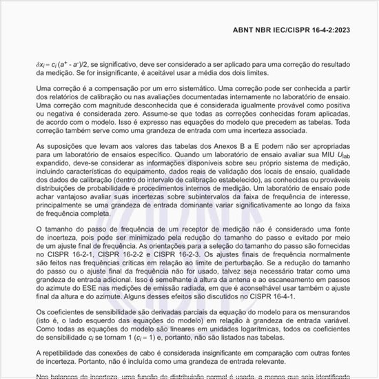 Qual a justificativa para as estimativas das grandezas de entrada comuns a todas as medições de perturbação?