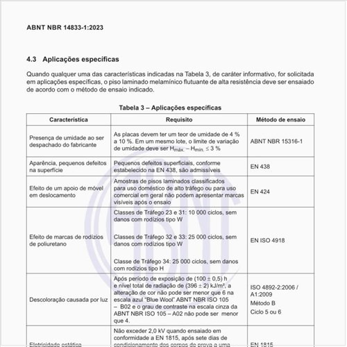 Quais são as aplicações específicas do piso laminado melamínico flutuante?