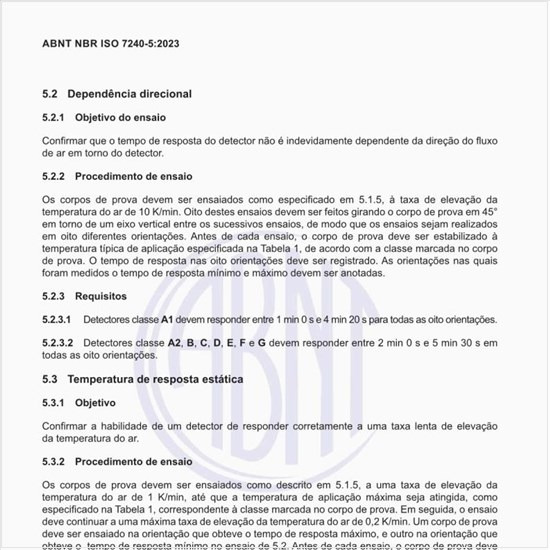 Como deve ser executado o ensaio de dependência direcional?