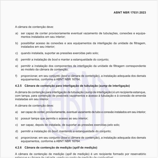 O que é uma câmara de contenção para interligação de tubulação (sump de interligação)?