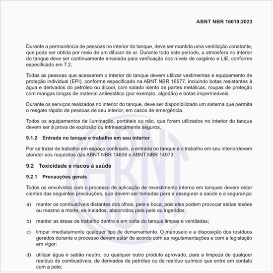 Quais são as precauções gerais no processo de aplicação de revestimento interno em tanques?
