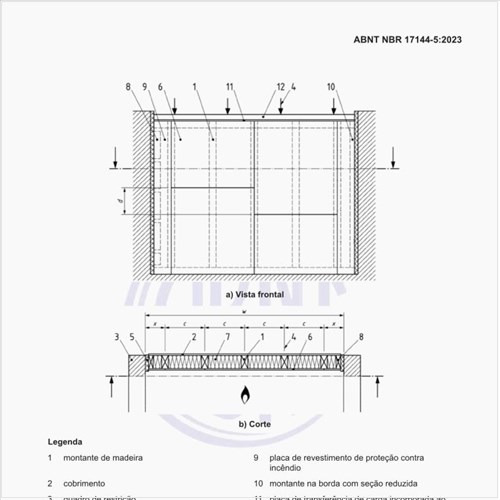 Como deve ser o ensaio em grande escala de parede de madeira?