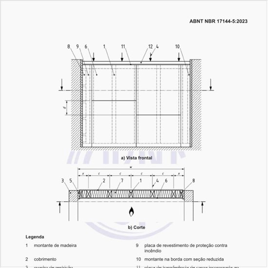 Como deve ser o ensaio em grande escala de parede de madeira?