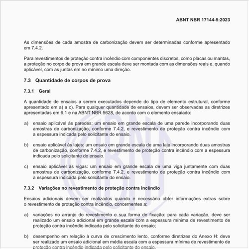 Qual deve ser a quantidade de corpos de prova?